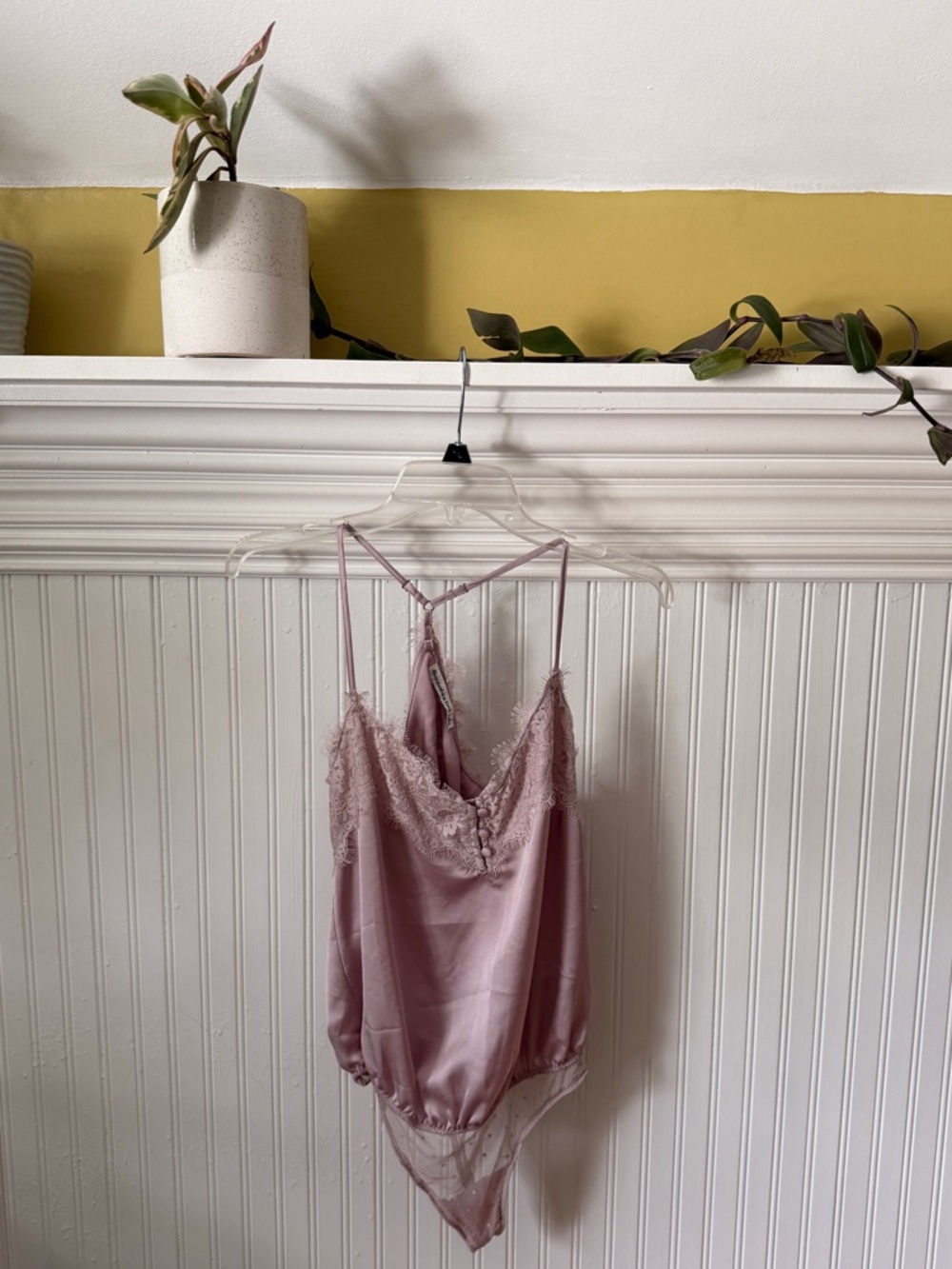 A&F Lace Trim Silky Bodysuit - Small (NWOT)